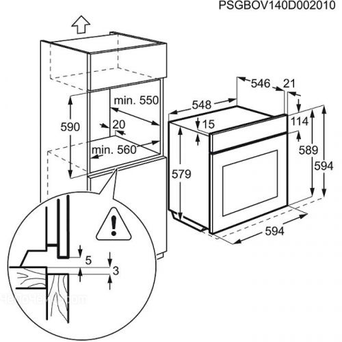 Духовой шкаф electrolux eob55450ax